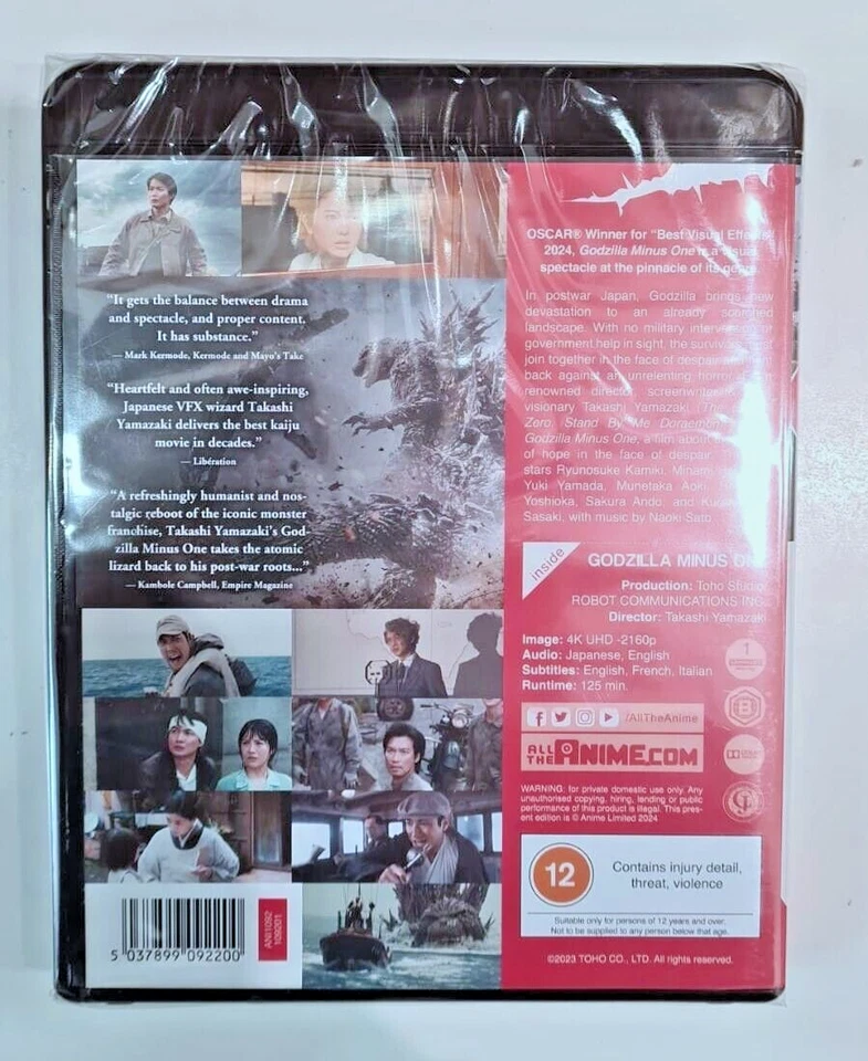 4K UHD    GODZILLA MINUS ONE     BRAND NEW SEALED UK STOCK - Image 2 of 2