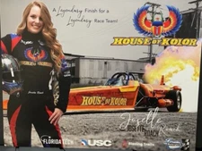VRHTF NHRA "VINTAGE JOESETTE ROACH" "HOUSE OF COLOR JET DRAGSTER" HAND OUT