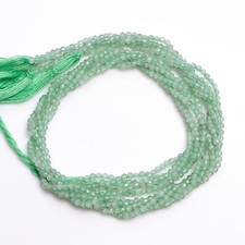 2.5 mm Natural Green Aventurine Faceted Round Rondelle Beads 33 cm Strand EB-46
