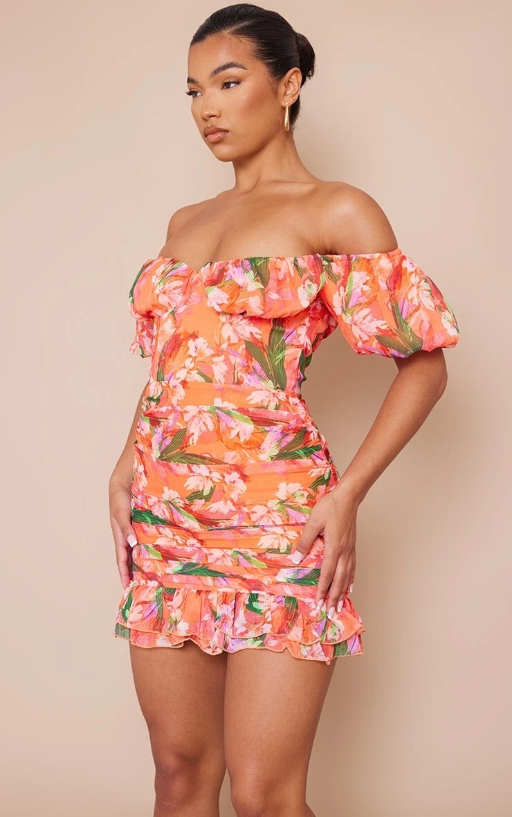 Chiffon hotsell bodycon dress