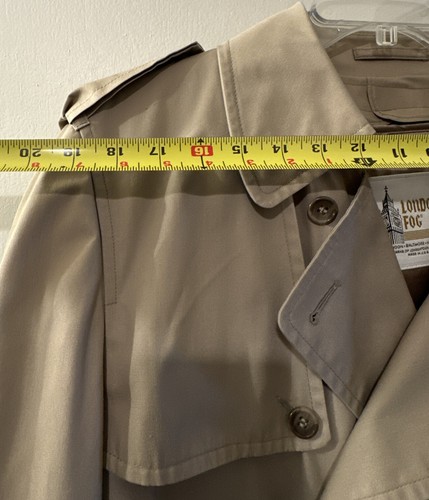 Vtg London Fog Wamsutta Trench Coat Removable Liner Belted Men’s 42 Reg Khaki - Picture 14 of 18