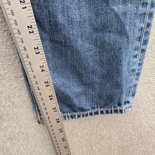 True Religion Girl Pants 14 Blue Denim Straight Single End Basic (27x28) - Picture 3 of 13