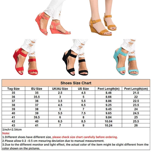 Women's Summer Anti-Slip Casual Shoes Women Sandal Beach Wedge Sandals Walking - Picture 3 of 47