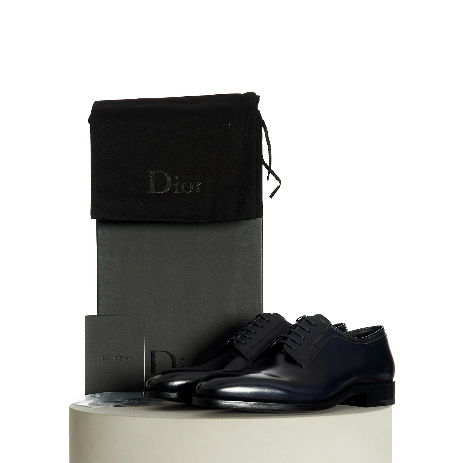 Chaussures habillées derby cuir bleu DIOR Goodyear Welt, première collection