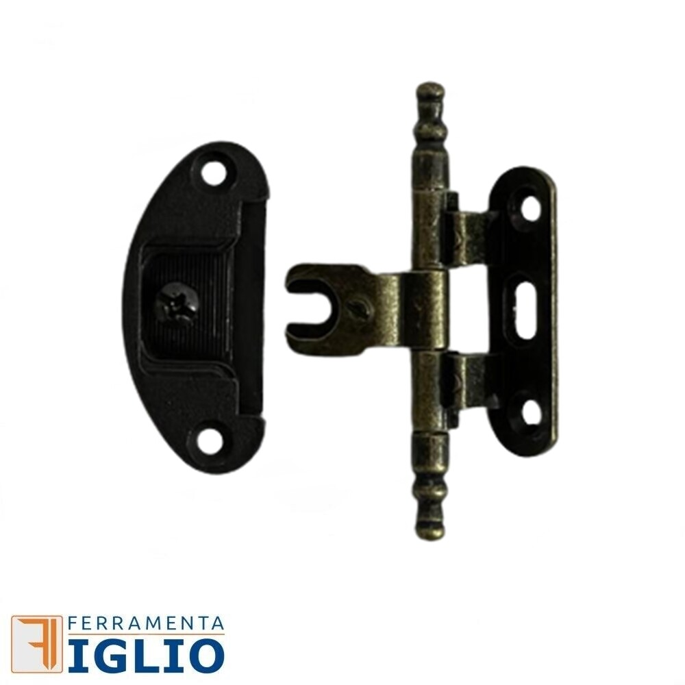 Cerniera LF Per Mobili Stile Arte Povera - Collo Basso 8 Mm, 2 Pezzi, Design Antico - Foto 7