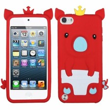 Asmyna Red Crown Piggie Pastel Skin Cover for iPod touch 5