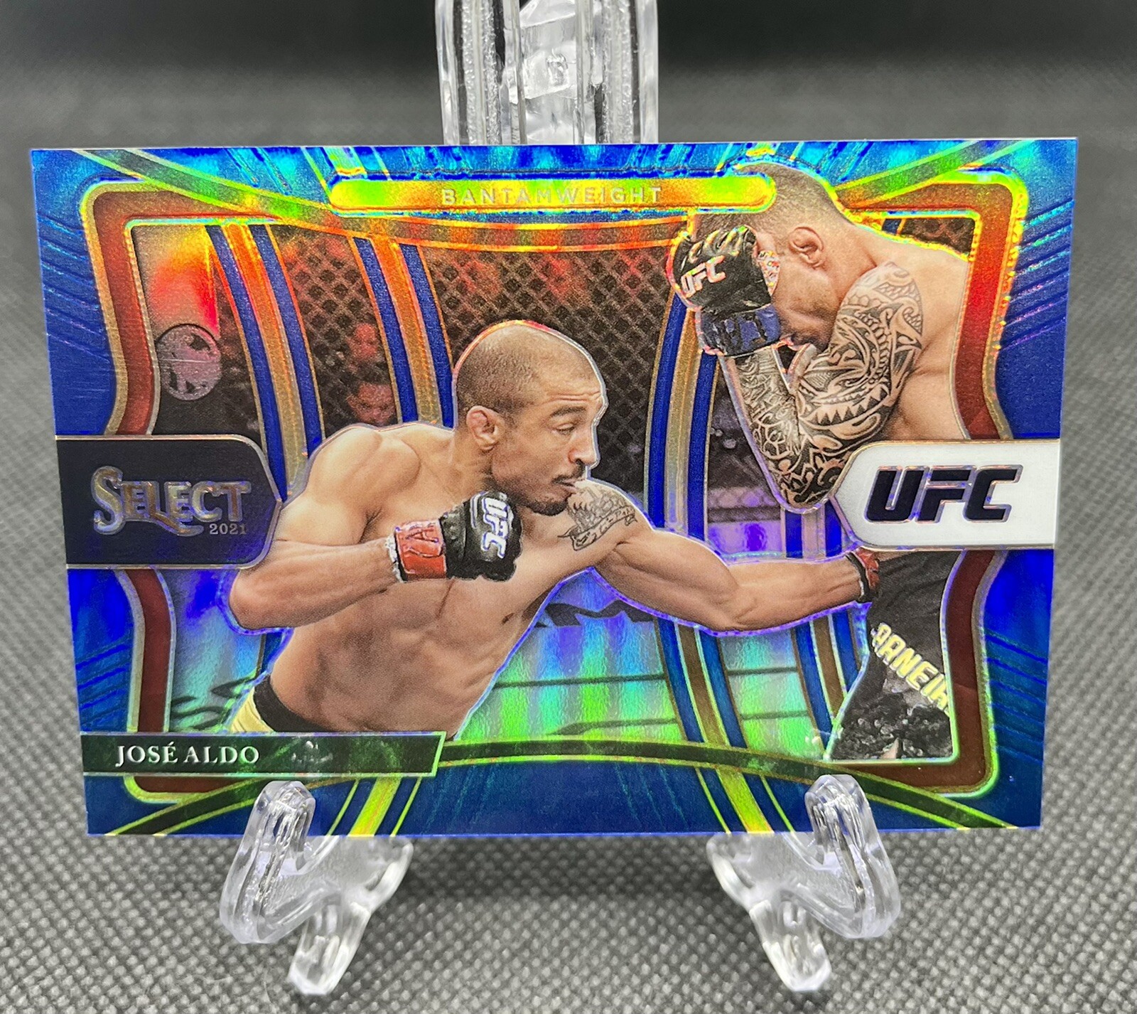 2021 Panini Select UFC Jose Aldo Blue Prizm /49 Premier Level Debut Edition