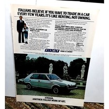 1979 Fiat Strada Italian Car Made To Last Original Print Ad 70s 1979 Fiat Strada Italian Car Made To Last Original Print Ad 70s