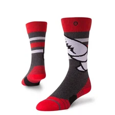Stance Kids Red OTC Polyester Cushion Crab Grab Boys All Mountain Socks L 2-5.5