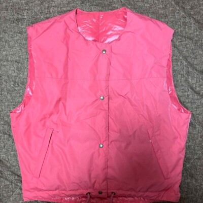 Moncler x Asics Vintage Down Vest Size JP M Color Pink THERMO CLO
