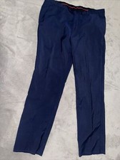 Hugo Boss Men's Blue Slim Fit Stretch Cotton Casual Pants Sz 36R