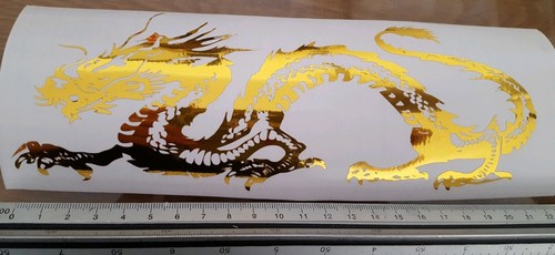 CHINESE DRAGON MOTORCYCLE DECALS STICKERS GOLD CHROME 2019 COLOURS X2 - Picture 12 of 12