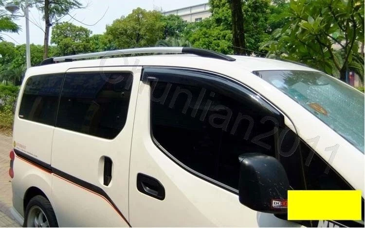 2P Roof Rack Silver Color Alloy Luggage Carrier Trim For 2009-2021 Nissan NV200 Foto 3 de 4