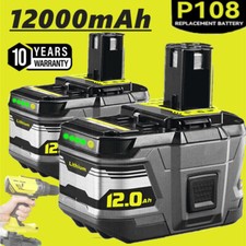 1-2X 8.0Ah For RYOBI P108 18V High Capacity Battery 18Volt Lithium-Ion One Plus