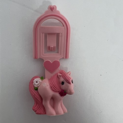My Little Pony Lesezeichen Zuckerwatte Taschenclip rosa Hasbro Vintage McDonalds 1984