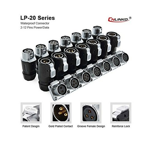 2 Pin Power Industrial Circular Connector Fit Furrion RV Solar Ports Male Plug - Picture 6 of 8