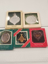 Hallmark Vintage Acrylic Ornaments Lot Of 5
