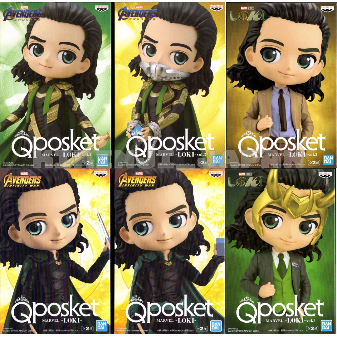 Qposket MARVEL Avengers LOKI Figure Set of 6 BANPRESTO Q posket