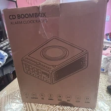 Gelielim CD Player Alarm Clock Radio Bluetooth Boombox (LC-10W)