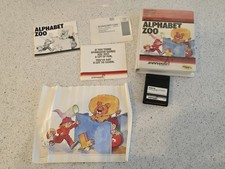 Commodore 64 Computer Alphabet Zoo Game Cartridge w/ Poster & Box 1980s Vintage