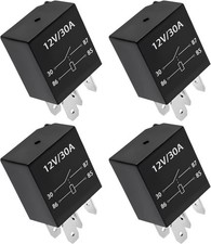 4-Pack 4 Pin 12V 30A Heavy Duty Stable Relay Replacement for Motor Automotive, M
