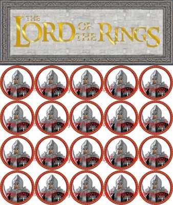 20PCS Lord Of The Rings Gondor Heavy Armored Spear 4cm Plastic Figure DIY Toy