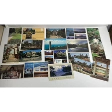 Vtg California Gardens, Scenic Spots Post Cards; Missions Folder Book Lot of 17