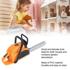 Dollhouse Chainsaw Lawnmower Model Tiny Realistic Miniature Dollhouse Garden Saw