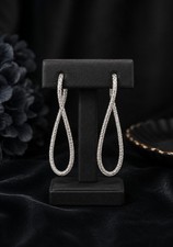 925 Sterling Silver Italy Diamond Cut Oval Ho...