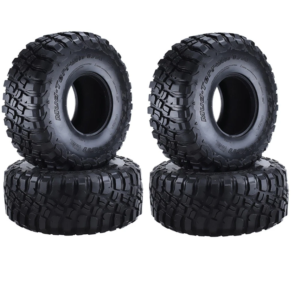 4 Pack 2.2'' 1/10 RC Car Rubber Tire Tyre Cover For Axial SCX10 TRX4 D90 90046 N - Image 2 of 4