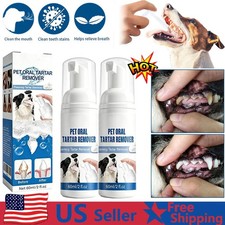 10X Pet Dental Tartar Remover Spray, Dog Cat Foam Teeth Clean Breath Freshener
