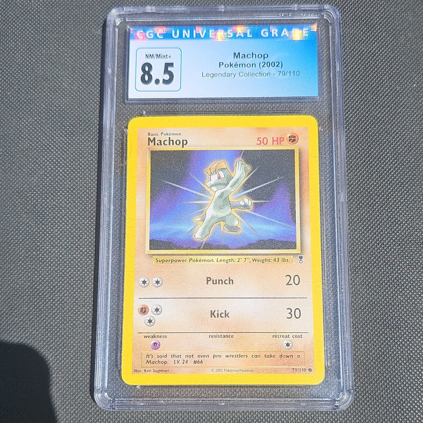 2002 Legendary Collection Machop 79/110 Reverse Holo CGC 8.5