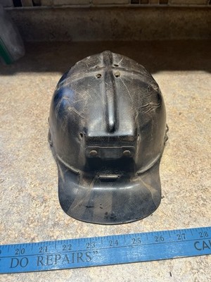 Vtg MSA Comfo Cap Miners Low Vein Helmet Hat Tiger Stripe Original Stamped S 2