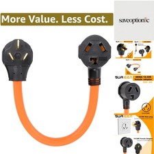 NEMA 10-50P Male to 10-30R Female Dryer Adapter Plug, 1.5FT 3 Prong to 3 Pron...