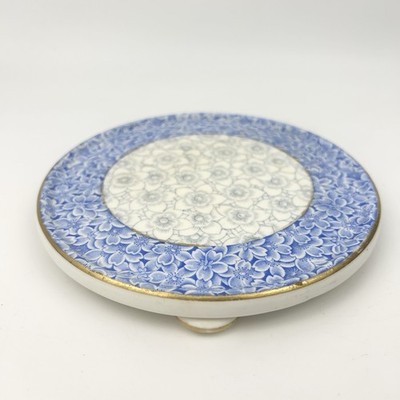 Antique 19th Cent Royal Worcester Footed Ironstone Trivet Abram French Gorgeous