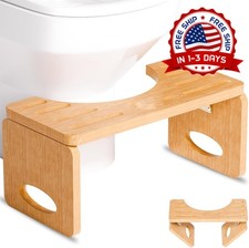 Taburete de madera para inodoro en cuclillas de 7 pulgadas diseno ergonomico