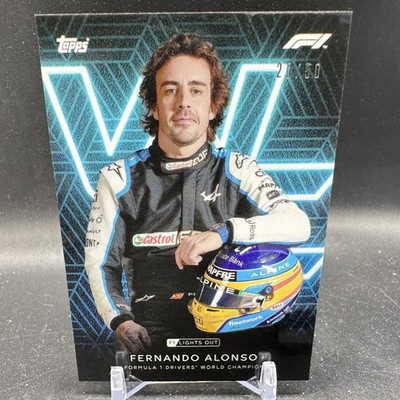 FERNANDO ALONSO Aqua /50 2021 Topps Lights Out Alpine F1 Team