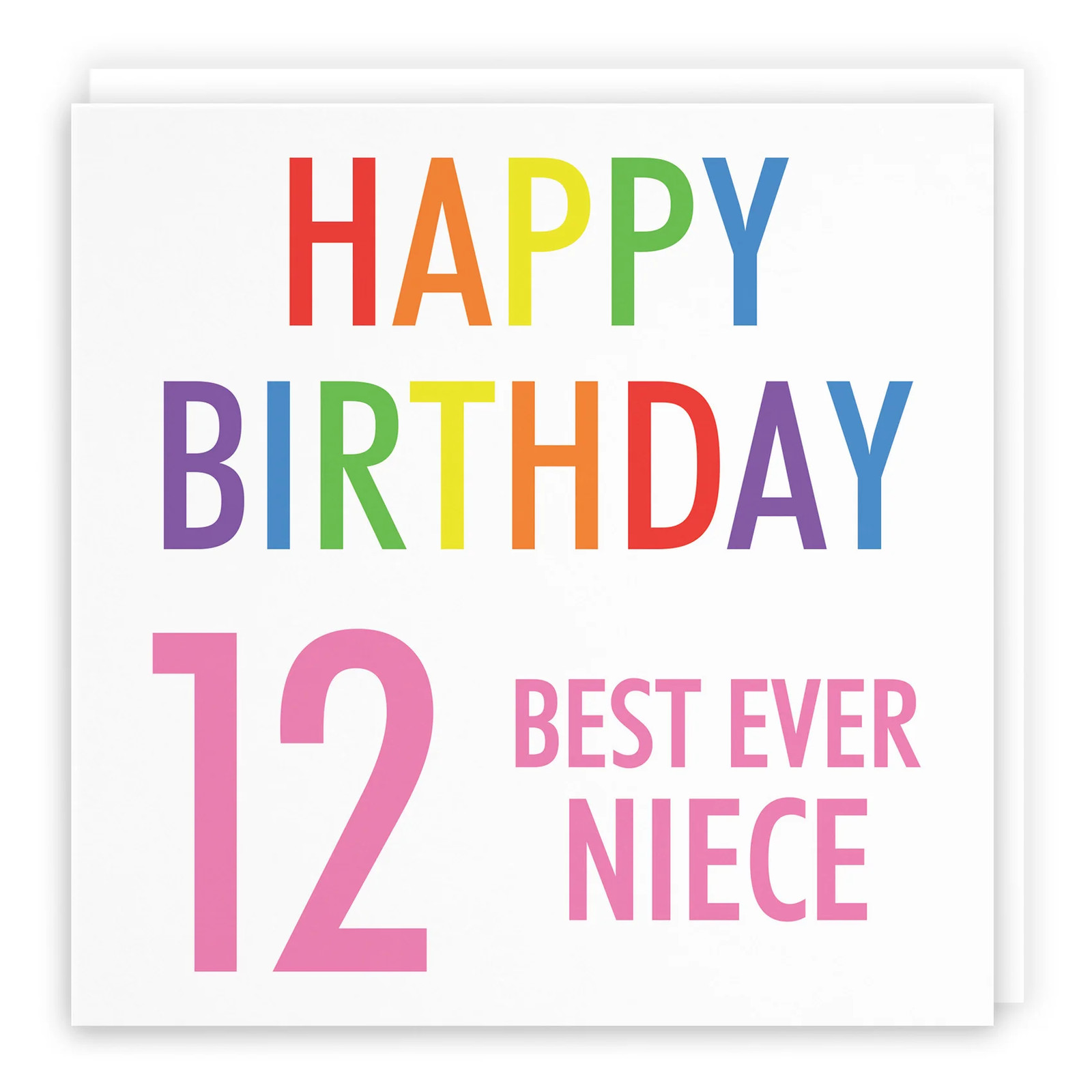 12th Niece Birthday Card Colourful