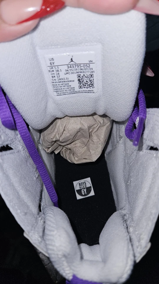 Jordan True Flight Sneakers Grey/Purple - Image 4 of 4