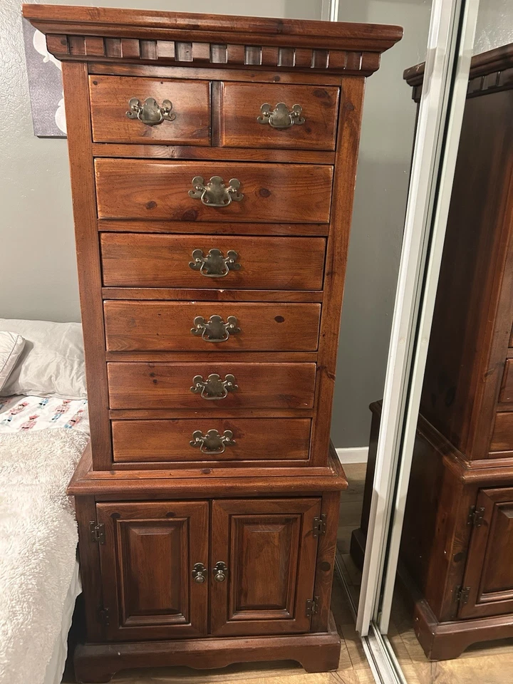 Cómoda Highboy vintage Link-Taylor Pilgrim Pine Foto 4 de 4