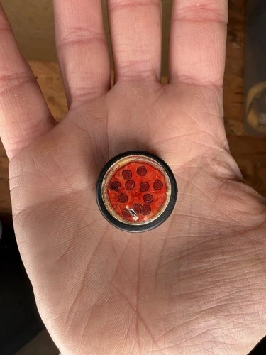 Ninja turtles vintage pizza puck for hockey game