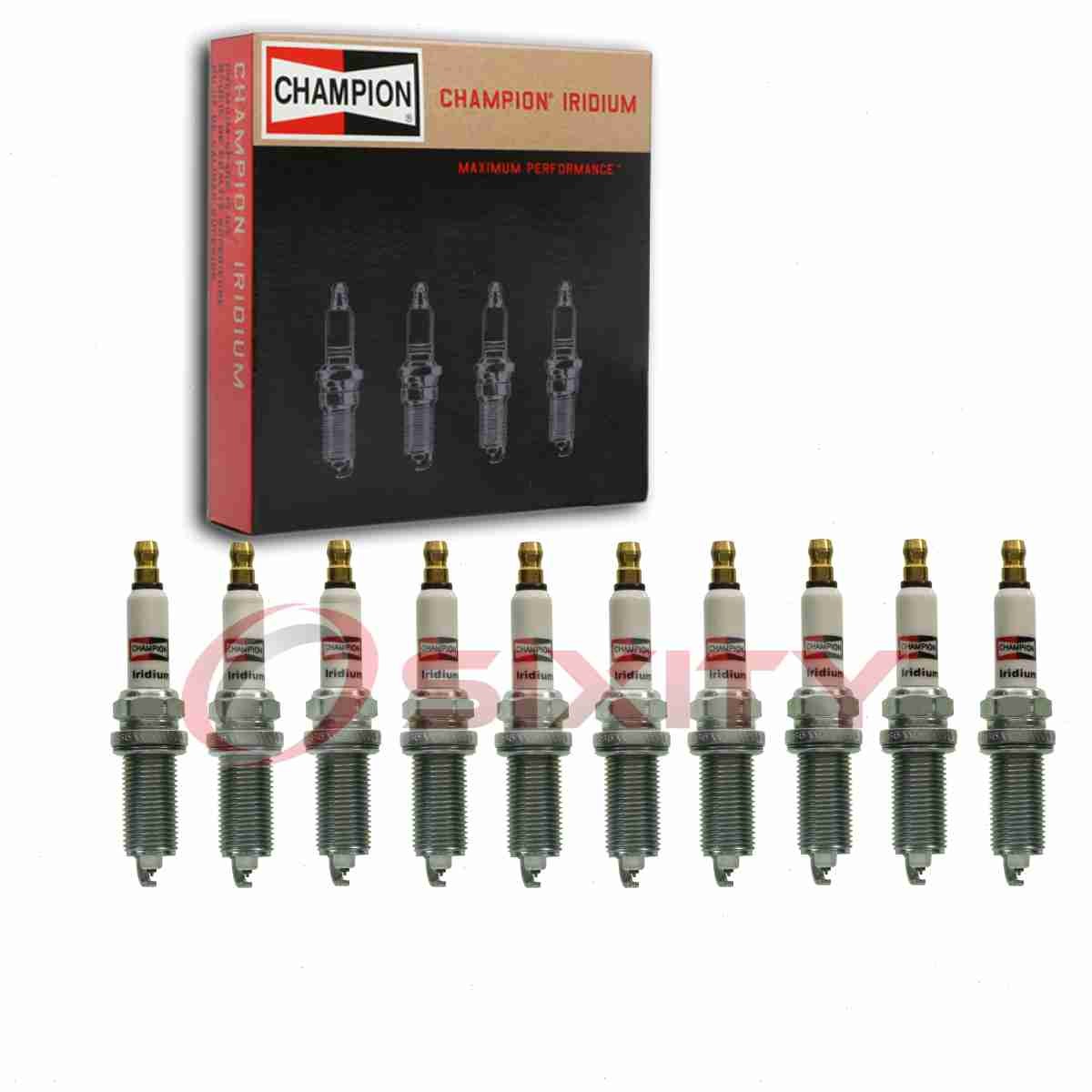 10 pc Champion Iridium 9010 Spark Plugs for SP079888AB REC10WMPB 92145 wg