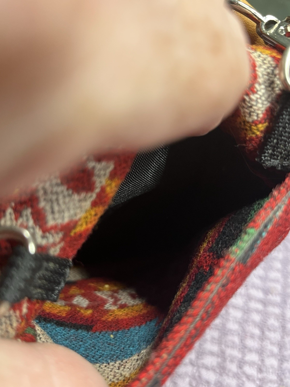 Pendleton Red Aztec Pattern Crossbody Bag Zip & B… - image 8