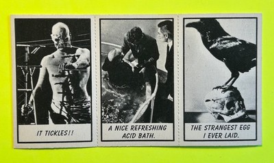 1963 Monster Laffs Midgees Trading Card Panel Of 3 : #58 #103 #20 Higher Grade
