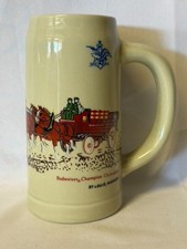 Clydesdales Stein CS12 Rare Beige Base Blue A&Eagle Variant Ceramarte Brazil