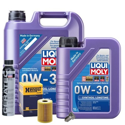 Motoröl 0W30 LIQUI MOLY 6L+HENGST Ölfilter+Cera Tec+Ölablassschraube