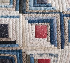 Pottery Barn Lassen Handcrafted Applique Patchwork F/Q Quilt