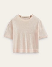 Boden Drop Shoulder Linen T-Shirt