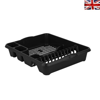 Elegante große Abtropffläche Midnight Black - platzsparende Küche Essential
