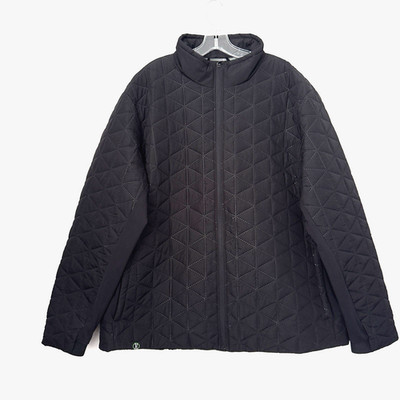 Holloway Men's XXL Repreve 229516 Quilted Eco Jacket Black Full Zip Pockets EUC